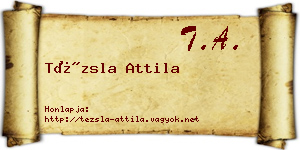 Tézsla Attila névjegykártya