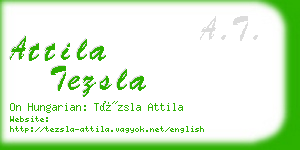 attila tezsla business card